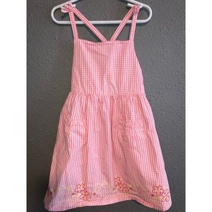 Gymboree Vintage Lemony Fresh Dress - Sz 6 - Pink Gingham